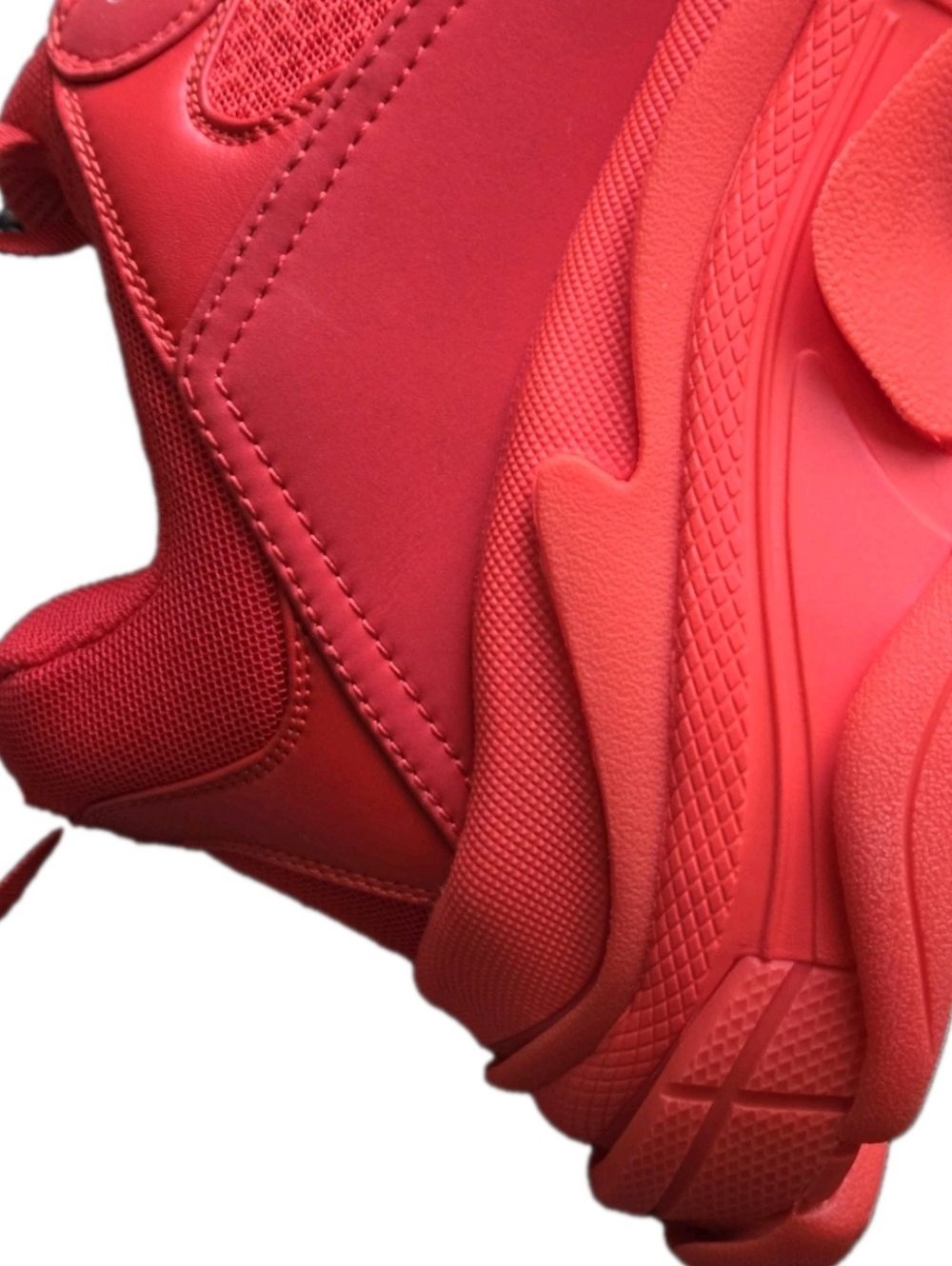 Balenciaga Red Triple S LowTop Sneakers EU 45 / Men's US Size 12 - Picture 8 of 14